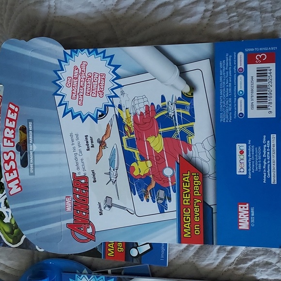 4pc. Marvel Avengers Imagine Ink- No Mess Marker Magic Ink Pictures All New !! - Picture 2 of 5